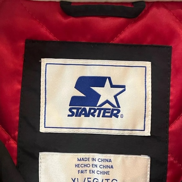 Starter Jacket Pullover Coat Black Red Size XL 019MN006 MSRP 225.00 - Picture 4 of 6